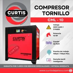 Compresor Curtis de Tornillo GABINETE 10HP